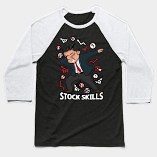 Stock Trader Gifts Men Trading Skills Forex Stocks Trading Baseball T-Shirt